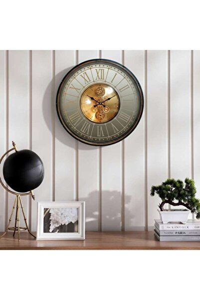 PAN HOME Torqueo Gear Wall Clock Dia 120cm - Gold