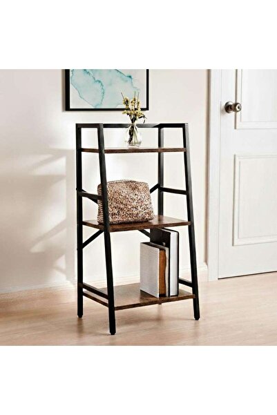 PAN HOME رف تخزين كولومبو بثلاثة طبقات 42x30x80.3 سم - طبيعي/أسود