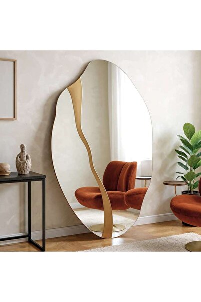 PAN HOME Ovel Wall Mirror 180x120cm - Gold