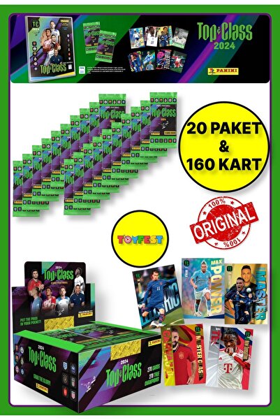 TOYFEST Panini Fifa Top Class 2024 - 160 Collectible Football Cards + 20 Packs