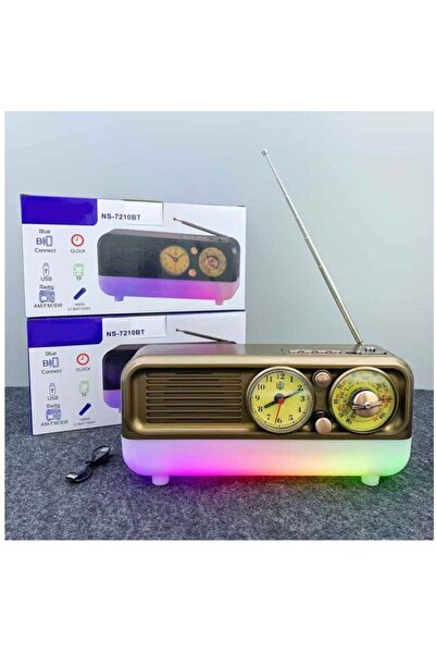 Sezy Şarjlı RGB Nostaljik Radyo FM/AM/SW, USB, TF Kart Bluetooth Hoparlör