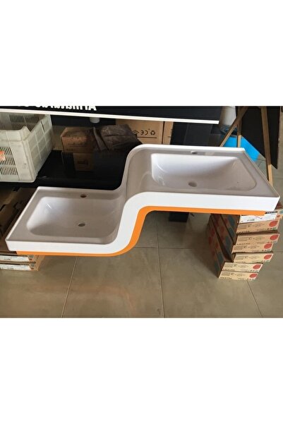 akrilik TeGranit 115 Cm X 45 Cm Solu Çukurda Yönlü, Abdest Kolay, Engelli, Ya...