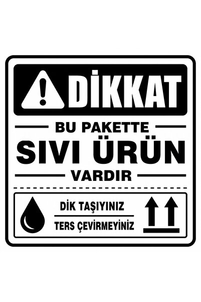 ALADAĞ HOME Attention Liquid Product Contains Self-Adhesive Warning Label 10X...