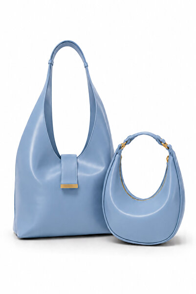 fular & bags Women's Double Set Zipper Closure Hand and Shoulder Bag