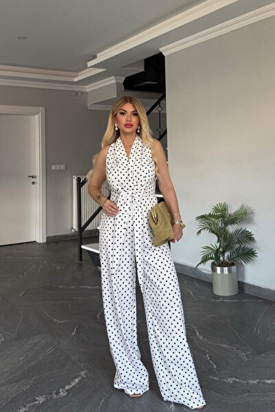 Tayt Factory Degaje Yaka Baglama Detay Slim Fit Basic Şık Tulum