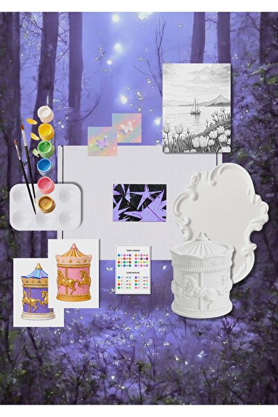 FaveArt Young Paradise - DIY Art Kit set creativ de pictura din ceramica