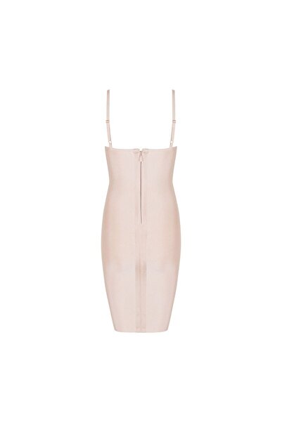 NO BRAND Rochie bandage elegantă - Bej, XS