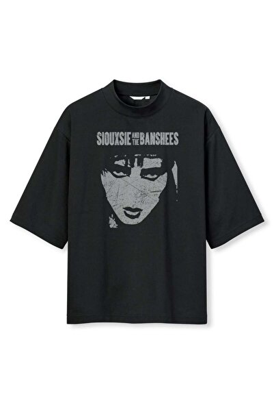 buzagi tasarım ürünleri تي شيرت Siouxsie and the Banhees ذو طباعة رقمية كبيرة...