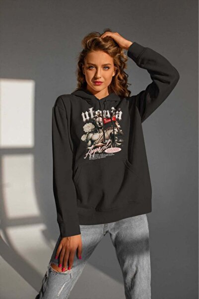 buzagi tasarım ürünleri Urban Streetwear Digital Print Hooded Unisex Sweatshirt