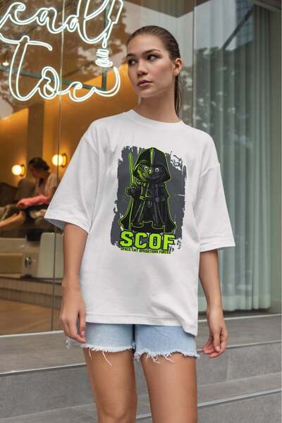 buzagi tasarım ürünleri Urban Oversize Unisex White T-Shirt