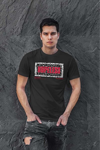buzagi tasarım ürünleri Hopeless Regular Fit Black Unisex T-Shirt