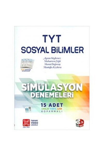 3D Yayınları Tyt Sosyal Bilimler Simülasyon Denemeleri
