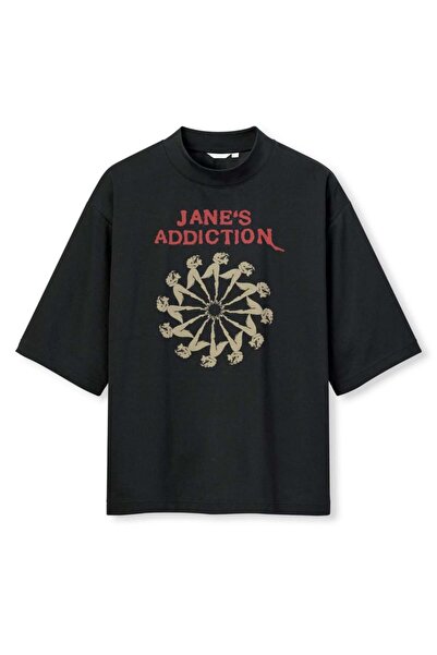 buzagi tasarım ürünleri Jane's Addiction Digital Print Oversize Black Unisex ...