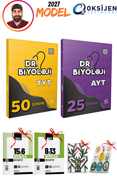 Oksijen Yayınları 2027 Model Dr Biyoloji 50 TYT Deneme ve 25 AYT Deneme Seti ...