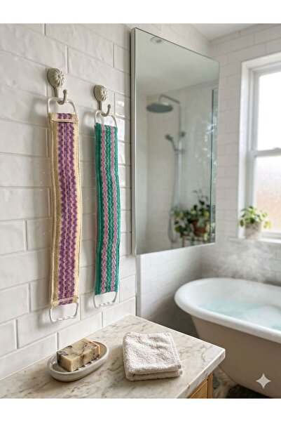 Bora Long Bath Loofah Handle Loofah Back Loofah Back Scrub 2 Pieces