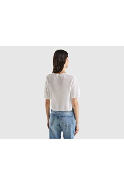 United Colors of Benetton Women's Long Sleeve Solid Zip-Up Sweater