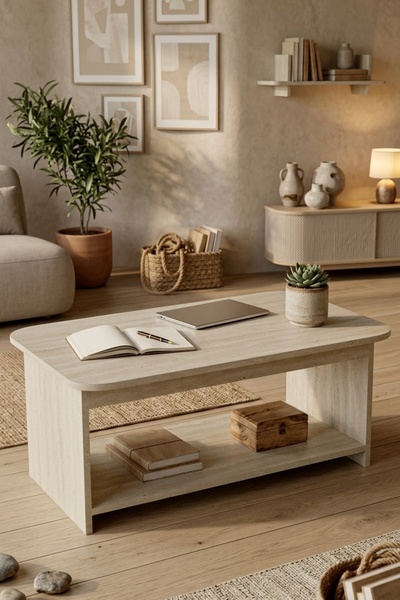 L'occi Concept Mobilya Drawer Orta Sehpa Traverten DRA1-T