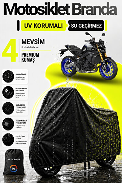 Motobros غطاء محرك الدراجة النارية من القماش المشمع يناسب ياماها MT-09 غطاء م...