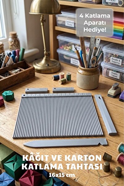 Cafio3D Kağıt Katlama ve Karton Katlama Tahtası 16x15 cm | Skorlama Panosu | ...