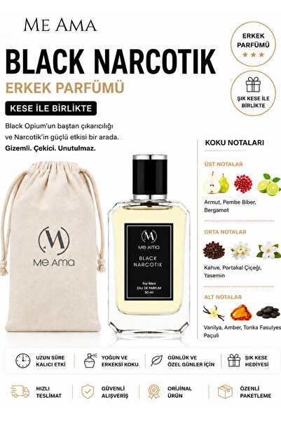 Me Ama Black Narkotik EDP Erkek Parfümü 50 ml.