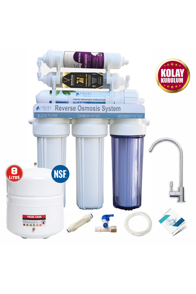 Piksel Aqua 12 Aşamalı RO Membranlı Açık Kasa Su Arıtma Cihazı