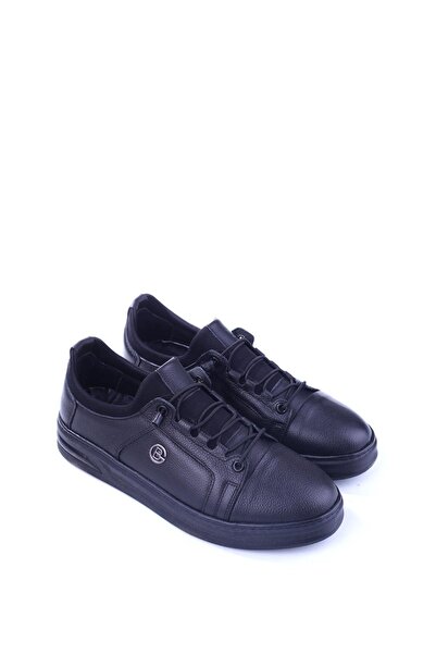 Papuçsepeti Papuç Sepeti 610 Genuine Leather Stretch Lace-Up Casual Men's Shoes