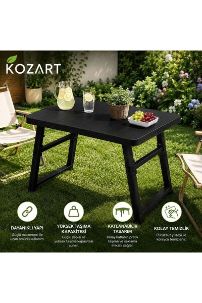 Voltmar Portatif Plastik Katlanabilir Kamp Piknik Masası Katlanır Masa Mutfak...