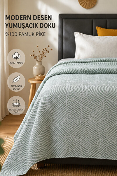 Senpai Punch Double Cotton Four Season Pique Bedspread 200X240 cm |   Art Dec...