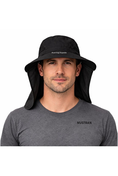 Mustran Sök Tak Maskeli Enseli Güneş Şapkası Güneş Korumalı Unisex Outdoor Ya...