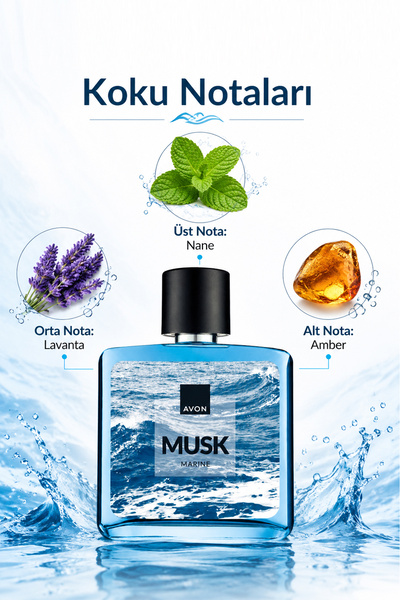 AVON Musk Marine Erkek Parfüm Edt 75 Ml.