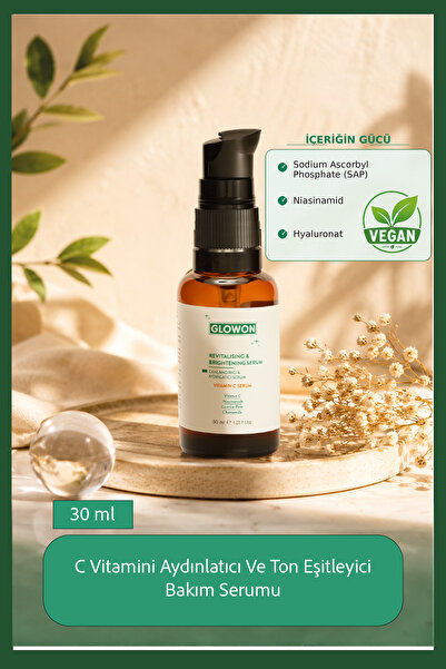 GLOWON Vegan Aydınlatıcı Ve Ton Eşitleyici C Vitamini Bakım Serumu 30 ml
