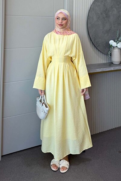 Şulemoda Giyim Rochie Eiffel Belted Galbenă