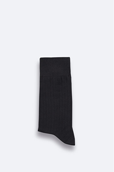 Avva Men's Black Mercerized Blended Socks B008558
