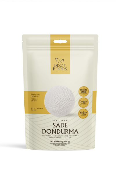 Dizzy Foods Dizzy Foods Dondurularak Kurutulmuş Sade Dondurma 30 Gr