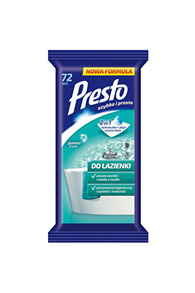 Presto Servetele umede pentru bai (obiecte ceramice), 72 buc/pachet, - efect ...