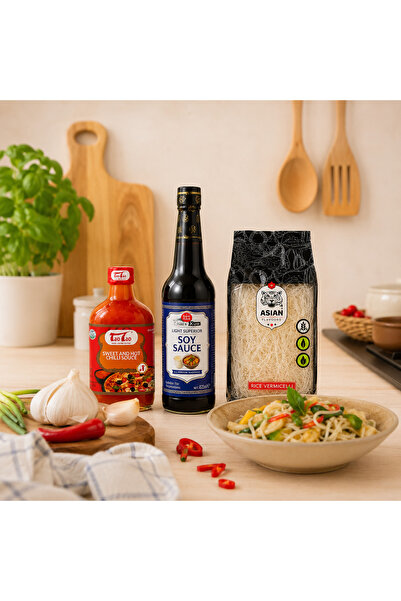 ASIAN FLAVOURS Pachet bucatarie asiatica — Tăiței Vermicelli 400g + Sos super...