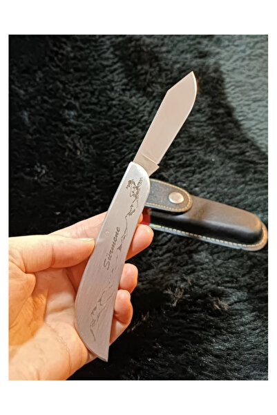 Sürbisa Krom İşlemeli Avcı Çakı Bıçağı (Tek Bıçaklı) 61808 8.0 cm