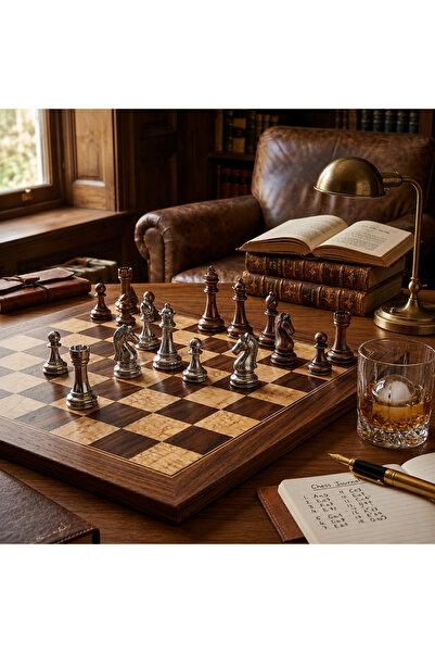 Helena Wood Art Klasık Metal Satranc Figür Setı (5014-br)