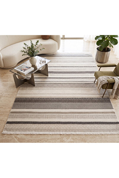 Merinos Halı Recycle 38433-665 Salon Halısı İskandinav Tarz Düz Modern Bohem ...