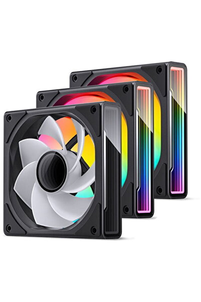 jonsbo ZK-120BR ARGB Reverse Blade PWM Fan, 120mm, 3-Pack - black