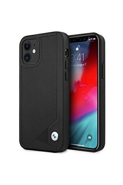 BMW Etui BMHCP12SRCDPK iPhone 12 mini 5,4" Negru/black hardcase Leather Deboss