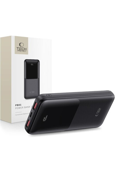 Tech-Protect Baterie Externa PB01 10000 mAh 22.5W Negru