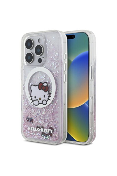 Hello Kitty Husa pentru iPhone 16 Pro Max - Carcasă Dură cu Sclipici Lichid, ...