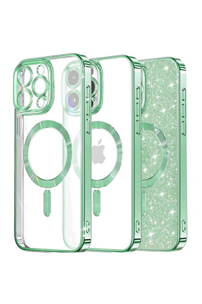 Techsuit Θήκη για iPhone 16 Pro Max - Πολυτελής με Γκλίτερ MagSafe - Ανοιχτό ...
