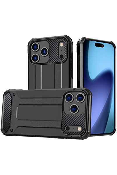Techsuit Husă pentru iPhone 17 Pro Max - Hybrid Armor - Negru