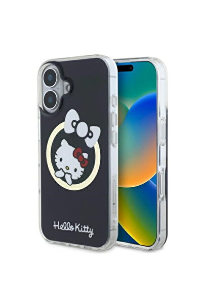 Hello Kitty Husa pentru iPhone 16 - Hardcase IML Fun Bow MagSafe (HKHMP16SHFL...