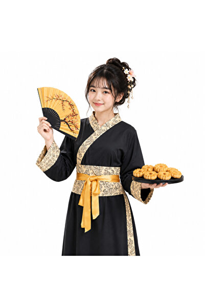 joyland Long Kimono with a Modern Japanese Design and a Waist Belt with a Joy...