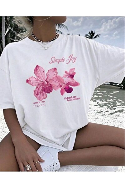 LELVANİ TRICOU FEMEIE SIMPLE JOY CU IMPRIMEU FLORAL COLORAT