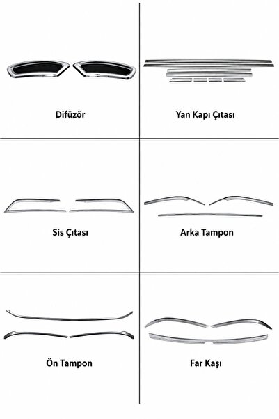 OTOTUNING53 Passat B8 full set krom aksesuar 6 parça