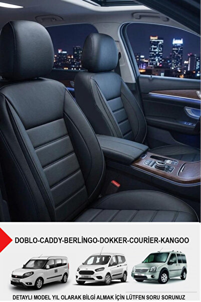 GM-DESIGN Jet Deri Ticari Oto Koltuk Kılıfı(DOBLO-CADDY-BERLİNGO-DOKKER-COURİ...